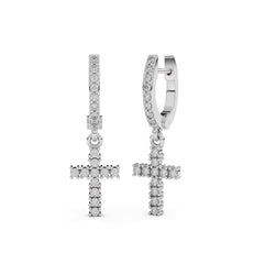 Divine Cross Charm Earrings